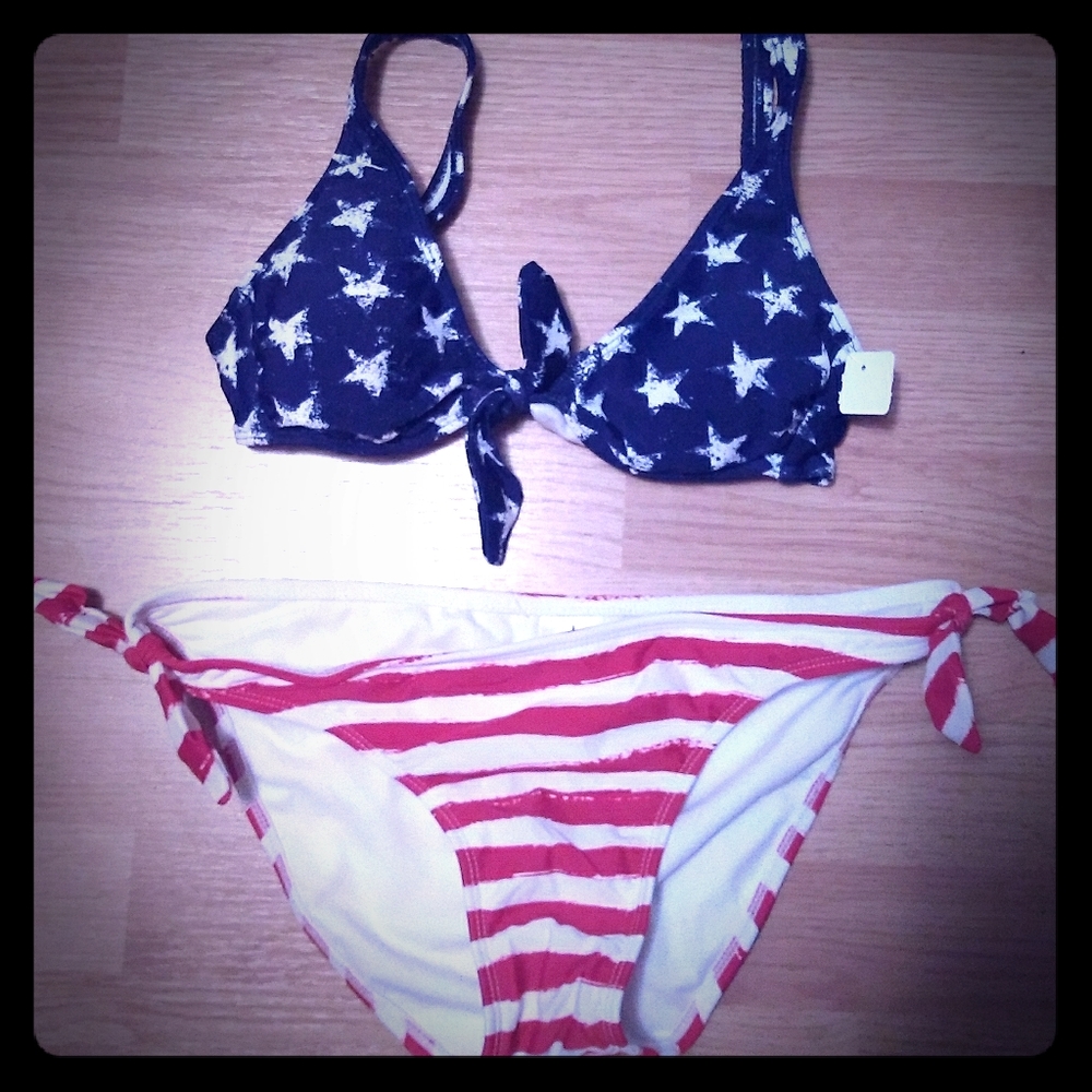Red, White, and Blue swimsuit